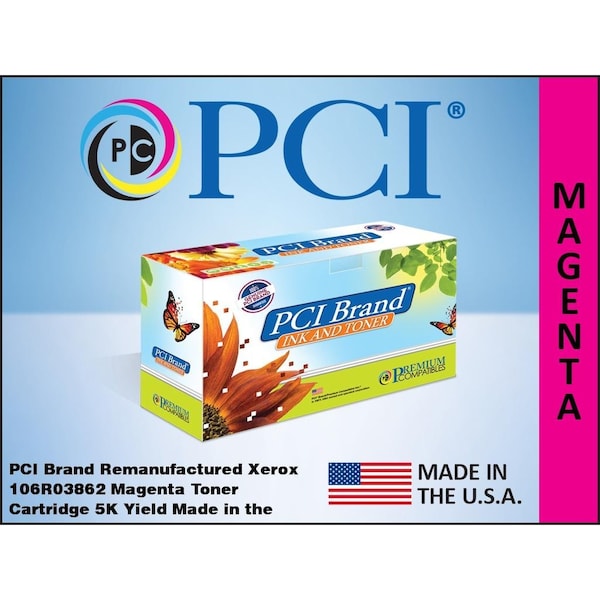 Pci Remanufactured Xerox 106R03864 VersaLink C500 VersaLink C505 Magenta Toner Cartridge 52K Yield 106R03864-PCI - main